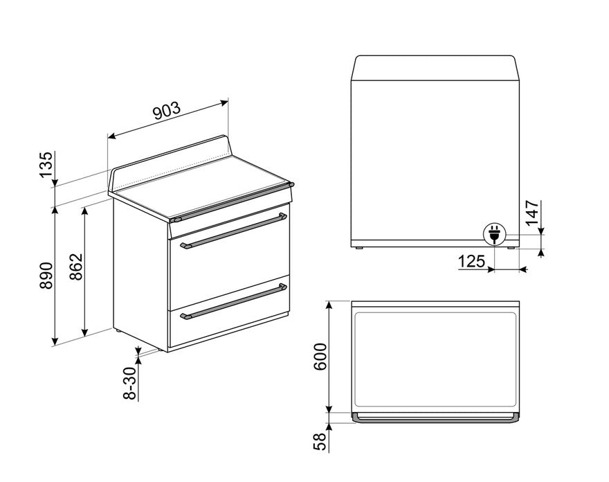 Smeg induktionskomfur TR90IBL2 - D18618
