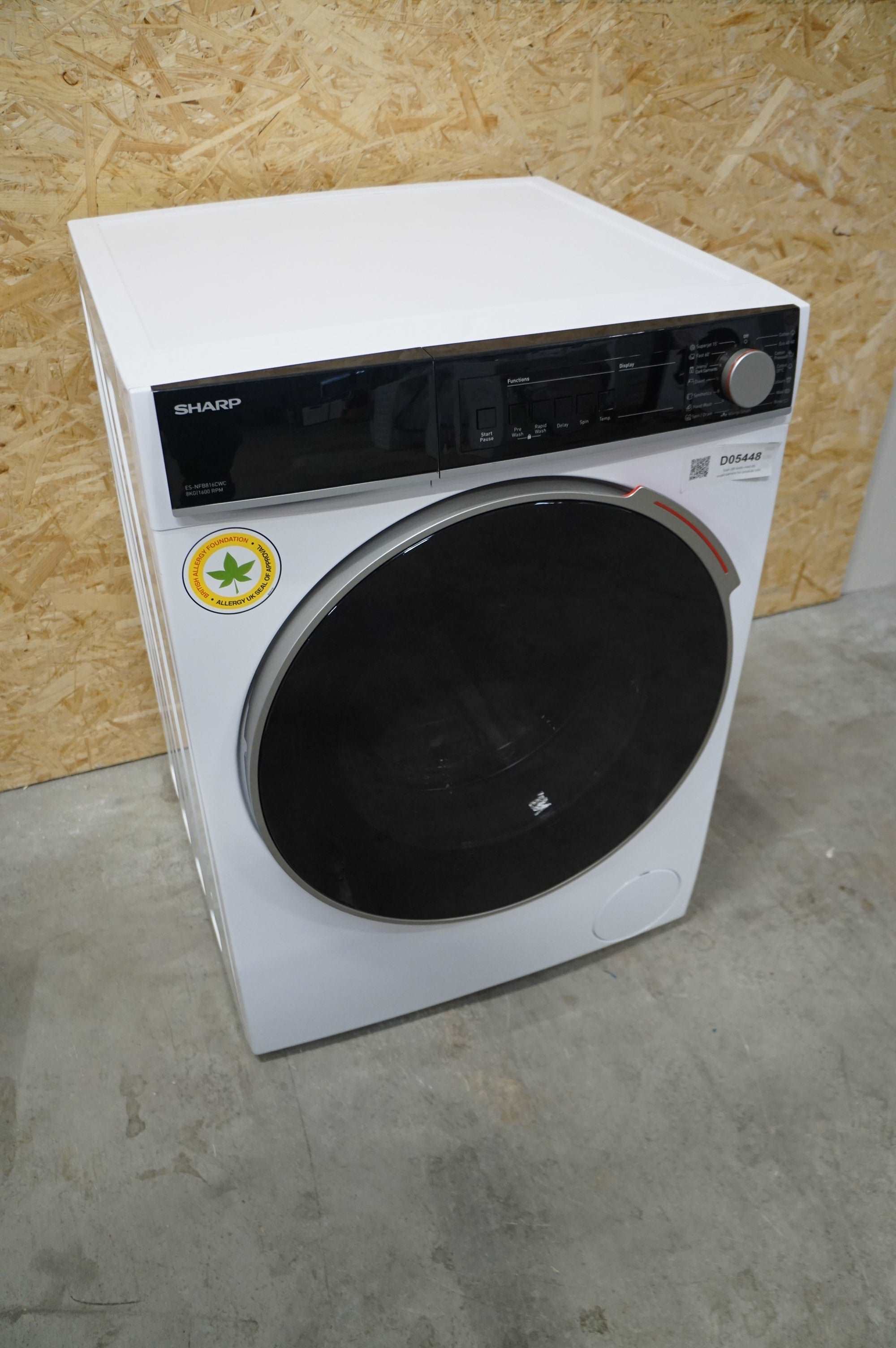 Sharp vaskemaskine ES-NFB816CWC