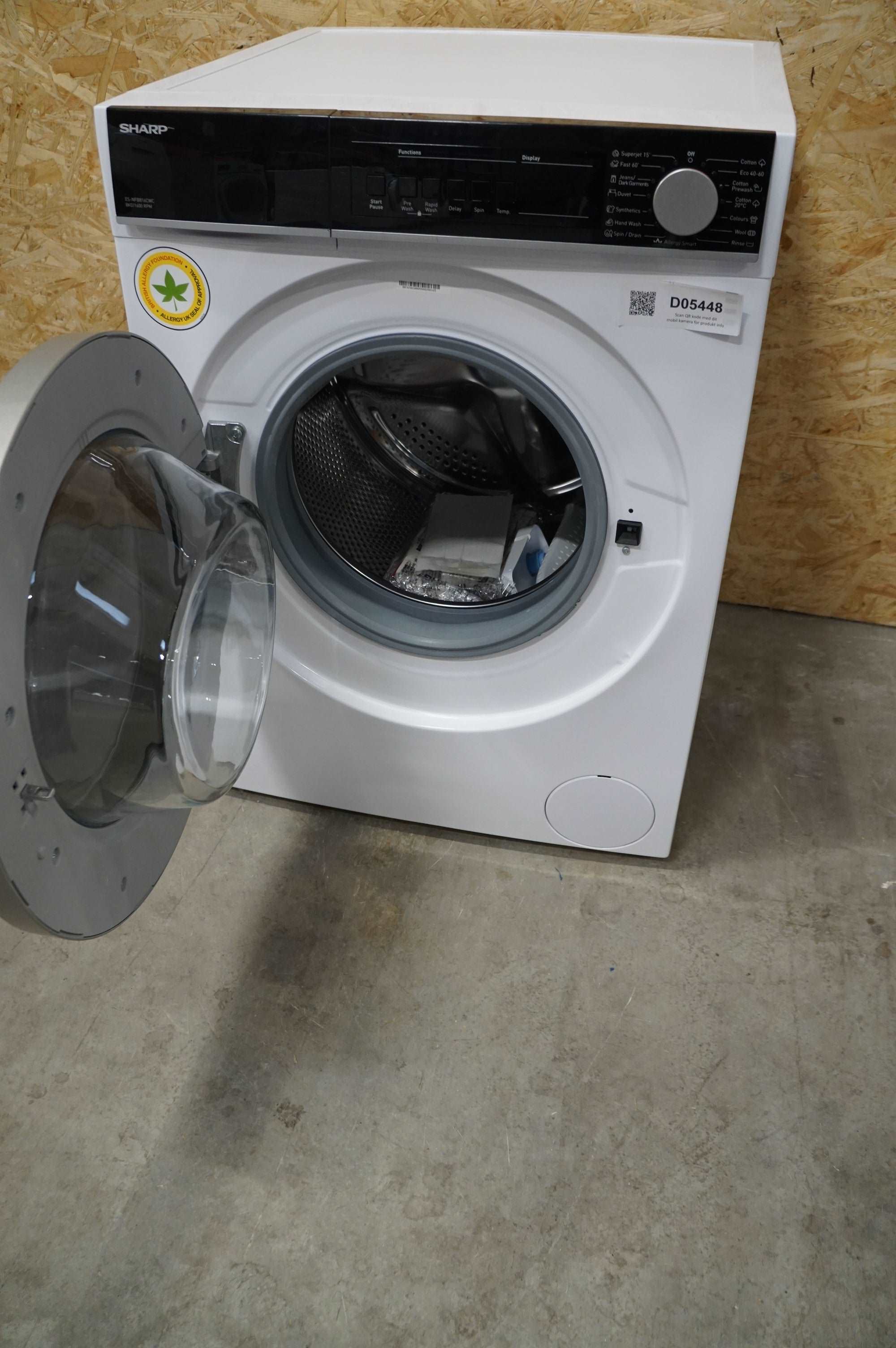 Sharp vaskemaskine ES-NFB816CWC