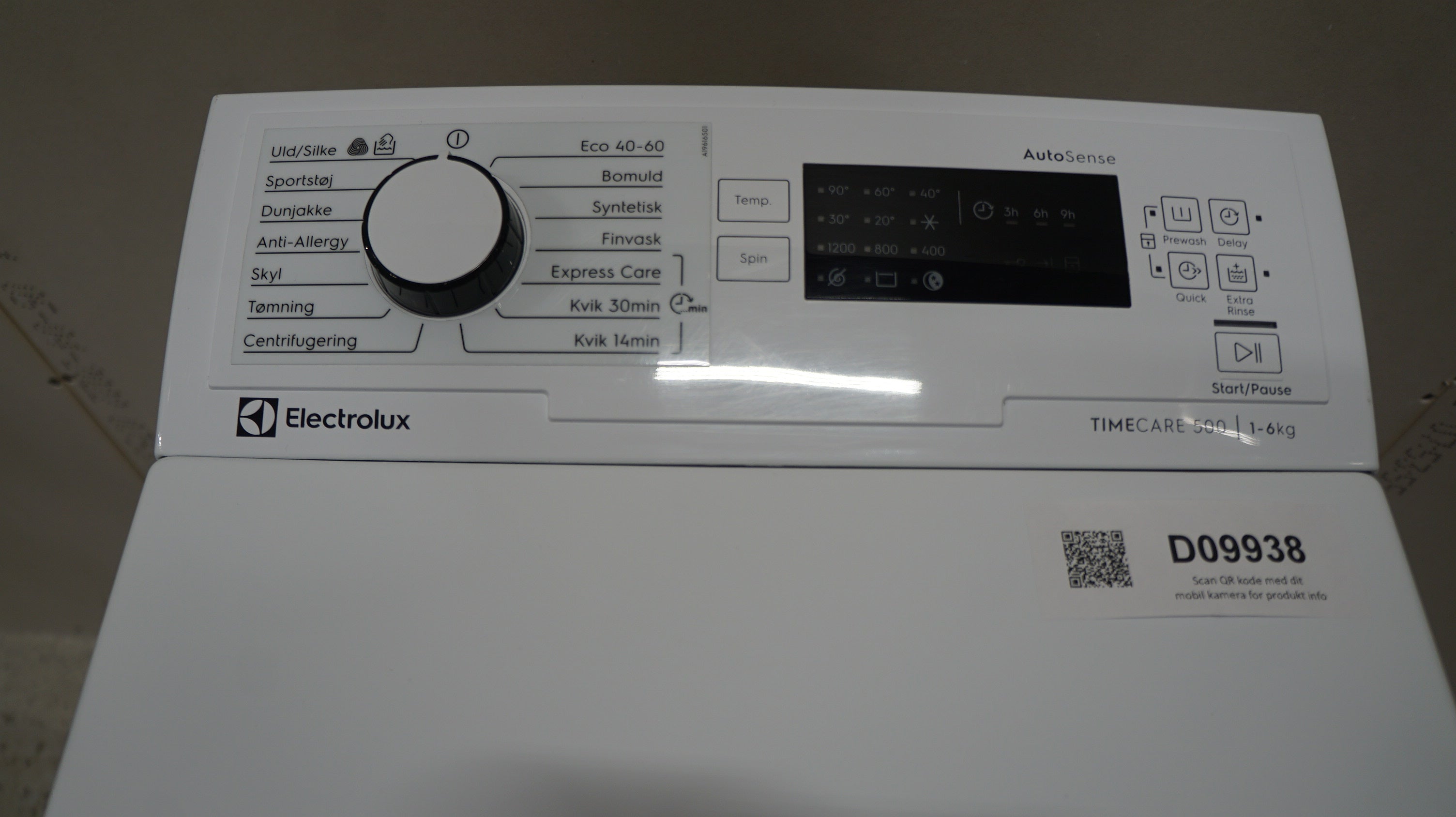Electrolux topbetjent vaskemaskine EW6T3226B3- D09938