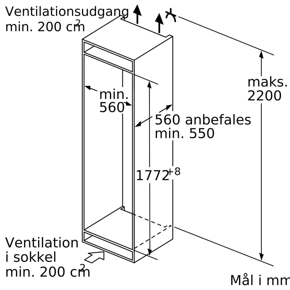 Siemens IQ500 integrerbar fryser GI81NECE0 - D16981