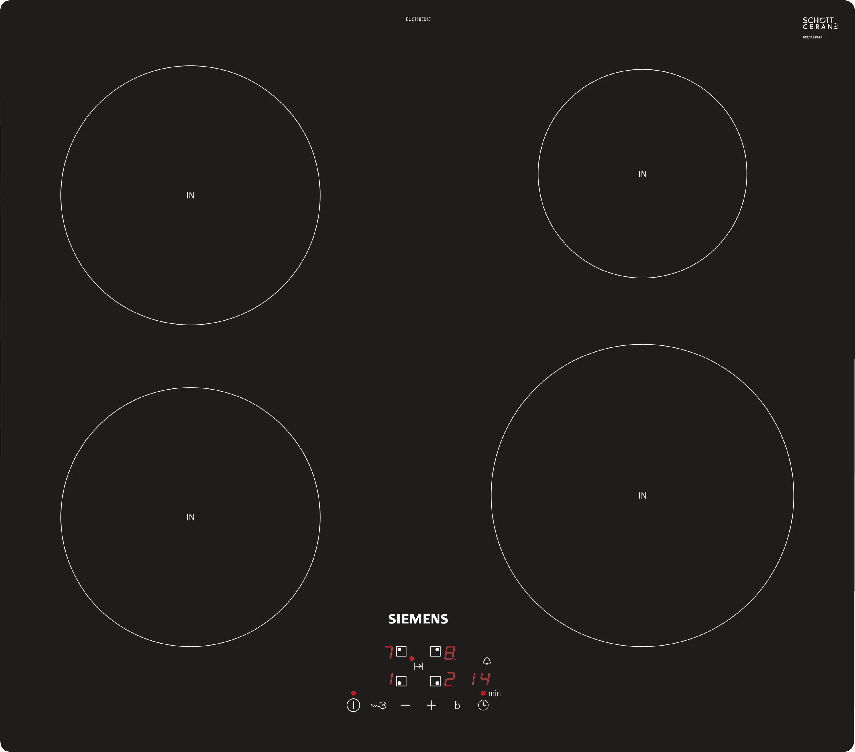Siemens induktionskogeplade EU611BEB1E - D18049