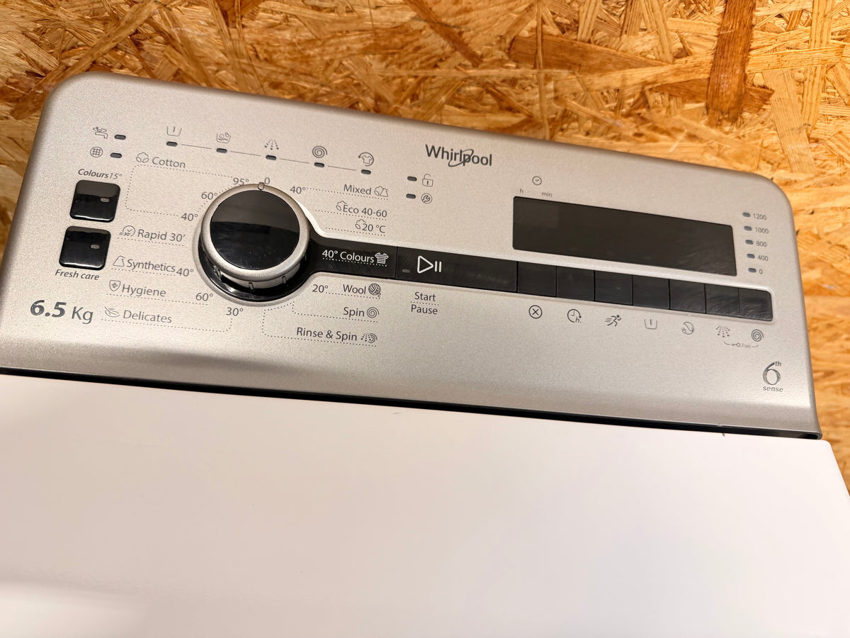 Whirlpool topbetjent vaskemaskine TDLRSL 65230SWSEE - D20030